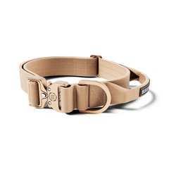 Полегшений тактичний нашийник з ручкою для собак BullyBillows Lighter Combat Collar Handle 4 cm XS: 40 мм, ОШ 38-45 см Бежевий