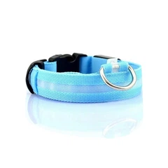 Світлодіодний Lesko Blue XS LED нашийник USB світиться для собак та котів