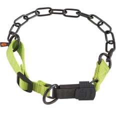 Sprenger Adjustable Collar with Assembly Chain СПРЕНГЕР РЕГУЛЮЄМИЙ НАШИЙНИК з нейлоном для собак, середня ланка, воронена сталь, 3 мм, 50-55 см