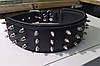 Нашийник для собаки шкіряний з шипами Lockdog, Д 30-40 см, Ш 6 см (ld063_M)