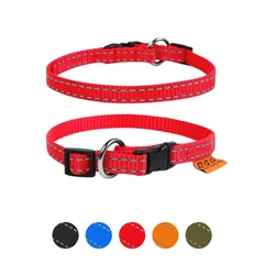 DOGextreme Нашийник з нейлону Dog Extreme регульований 10 мм х 20-30 см Червоний (42843 Col)