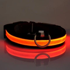 Без бренду Світлодіодний нашийник з LED підсвічуванням з USB зарядкою Жовтогарячий