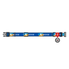 Нашийник для собак Collar Waudog Nylon з QR паспортом Ш 20 мм Д 24-40 см малюнок Прапор