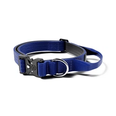 Тактичний нашийник для цуценят та міні собак BullyBillows Combat Collar Handle 2.5 cm XS-M: 25 мм, ОШ 34-46 см Синій