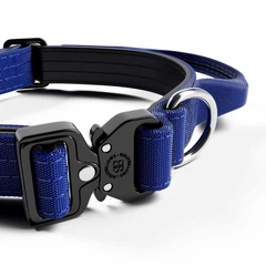 Тактичний нашийник для цуценят та міні собак BullyBillows Combat Collar Handle 2.5 cm XS-M: 25 мм, ОШ 34-46 см Синій