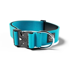 Тактичний широкий нашийник для собак BullyBillows Combat Collar No Handle 5 cm M: 50 мм, ОШ 35-48 см Блакитний