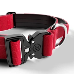 Тактичний нашийник з ручкою для собак BullyBillows Combat Collar Handle 4 cm L: 40 мм, ОШ 48-66 см Червоний