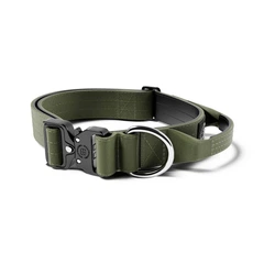 Тактичний нашийник з ручкою для собак BullyBillows Combat Collar Handle 4 cm XS: 40 мм, ОШ 38-45 см Зелений