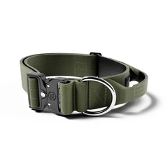 Тактичний широкий нашийник із ручкою для собак BullyBillows Combat Collar Handle 5 cm L: 50 мм, ОШ 45-66 см Зелений
