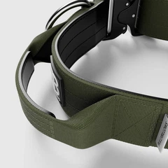 Тактичний широкий нашийник із ручкою для собак BullyBillows Combat Collar Handle 5 cm L: 50 мм, ОШ 45-66 см Зелений