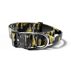 Тактичний широкий нашийник із ручкою для собак BullyBillows Combat Collar Handle 5 cm XL: 50 мм, ОШ 56-73 см Різнокольоровий