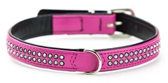 Нашийник зі стразами для собак маленьких порід Swarovski Crystal Mini Collar Nobby S-M: 17-19 мм, Д 42 см, ОШ 32-37 см Малиновий