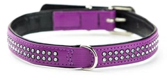 Нашийник зі стразами для собак маленьких порід Swarovski Crystal Mini Collar Nobby S: 17-19 мм, Д 37 см, ОШ 27-32 см Фіолетовий