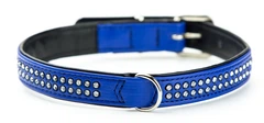 Нашийник зі стразами для собак маленьких порід Swarovski Crystal Mini Collar Nobby M: 17-19 мм, Д 47, ОШ 35-41 см Синій