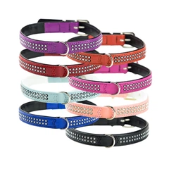 Нашийник зі стразами для собак маленьких порід Swarovski Crystal Mini Collar Nobby M: 17-19 мм, Д 47, ОШ 35-41 см Синій