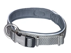 Нашийник для собак світловідбиваючий з посиленим фастексом Classic Preno Royal Collar Nobby XS: 15-20 мм, ОШ 28-34 см Сірий