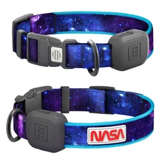 Нашийник для собак з підсвічуванням WAUDOG LED, NASA21, Type-C, M-L, Ш 25 мм, Д 41-62 см