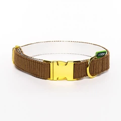 Hi Dog Нашийник HIDOG VELVET хаки с металическим фастексом M 20мм 30-40см (113/1053)