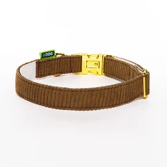 Hi Dog Нашийник HIDOG VELVET хаки с металическим фастексом M 20мм 30-40см (113/1053)