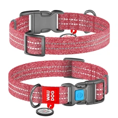 Collar Нашийник WAUDOG з QR паспортом (ширина 15 мм, довжина 25-35 см) червоний
