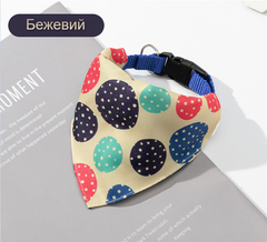 Без бренду Нашийник бандана для собак і котів, косинка на шию бежева S