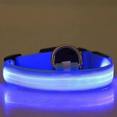 Xtep Нашийник LED світиться для собак і кішок Blue Size S шия 34-41 см ширина 2,5, повна довжина 44 см