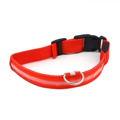Світлодіодний Lesko Red L LED нашийник USB світиться для собак та котів