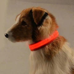Світлодіодний Lesko Red L LED нашийник USB світиться для собак та котів