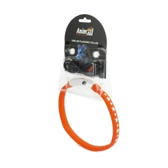 Нашийник LED AnimAll червоний з підзарядкою USB 55 см, М
