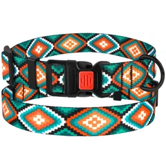 Нашийник Для Собак BronzeDog Urban Tribal з Пластикової Пряжкою Ромб Різнобарвний 25 мм 43-66 см (53/1334)