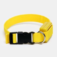 Xtep Нашийник LED світиться для собак і кішок Yellow Size XS шия 28-38 см ширина 2,0, повна довжина 41 см