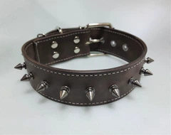 Шкіряний нашийник з невеликими шипами Lockdog L(45-55 см) 000240027