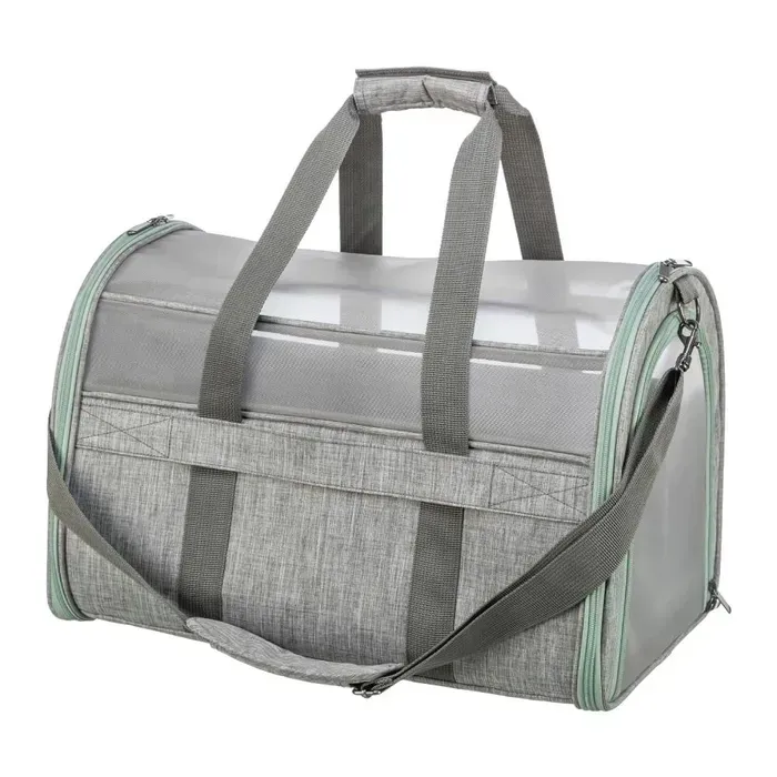 Сумка-переноска для собак Trixie Carrier Dillon 33х32х54 см - сіро-м'ятний