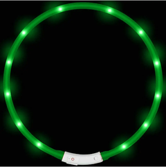 EcoToys Нашийник для собак LED світиться зелений 50 см 6655