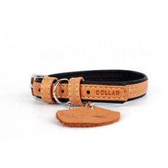 Waudog Collar ошийник Soft для собак коричневий верх, 20 мм, 30-39 см