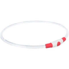 Нашийник Trixie Flash Light Ring USB для собак мигаючий силіконовий червоний розмір S–M 40 см/8 мм
