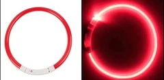 Xtep Нашийник світиться LED для собак і кішок Червоний + USB
