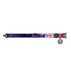 Нашийник нейлоновий WAUDOG з QR-адресником, металева пряжка-фастекс, “NASA21”, L (4823089337135)A