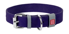 Нашийник шкіра 38-49 см 25 мм Waudog Classic Collar фіолетовий для собак
