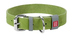 Нашийник шкіра 38-49 см 25 мм Waudog Classic Collar оливковий для собак