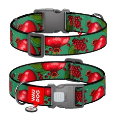 Нашийник для собак Waudog Nylon Гранати з QR паспортом/пластиковим фастексом XXL 35 мм х 46-70 см (284-4052 Col)