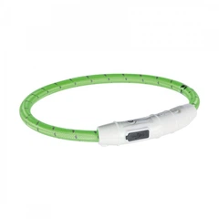 Нашийник для великих собак Trixie Flash Light Ring USB зелений з підсвічуванням 65 см (MLZ7293)