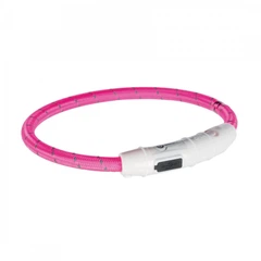 Нашийник для собак Trixie Flash Light Ring USB рожевий з підсвічуванням розмір M-L 45 см (MLZ7356)