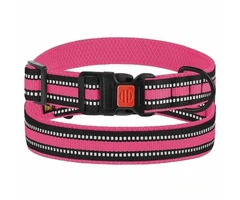 Ошейник для собак Bronzedog Urban Mesh, нейлон і 3-D сітка, фастекс пластик, рожевий, 43-66×2.5 см