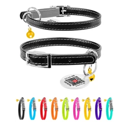 Нашийник для котів шкіряний Waudog Glamour з QR паспортом XXS 9 мм х 22-30 см Чорний (32481 Col)