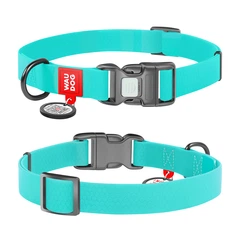 Нашийник для собак водостійкий WAUDOG Waterproof c QR паспортом, світонакоплювальний, пластикова пряжка-фастекс, Ш 25 мм, Дов 34-49 см (2776)