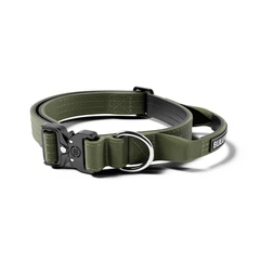 Тактичний нашийник для цуценят та міні собак BullyBillows Combat Collar Handle 2.5 cm XS-M: 25 мм, ОШ 34-46 см Зелений