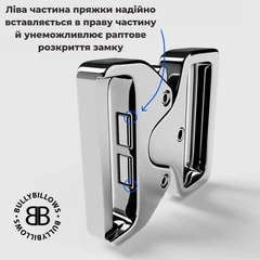 Тактичний нашийник для собак з ручкою та платиновим замком BullyBillows Combat Collar Handle Platinum 4 cm S: 40 мм, ОШ 40-50 см Помаранчевий