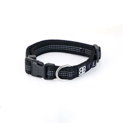Світловідбиваючий нашийник для собак BullyBillows Active Casual Collar S: 15 мм, ОШ 25-35 см Чорний