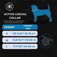 Світловідбиваючий нашийник для собак BullyBillows Active Casual Collar S: 15 мм, ОШ 25-35 см Чорний